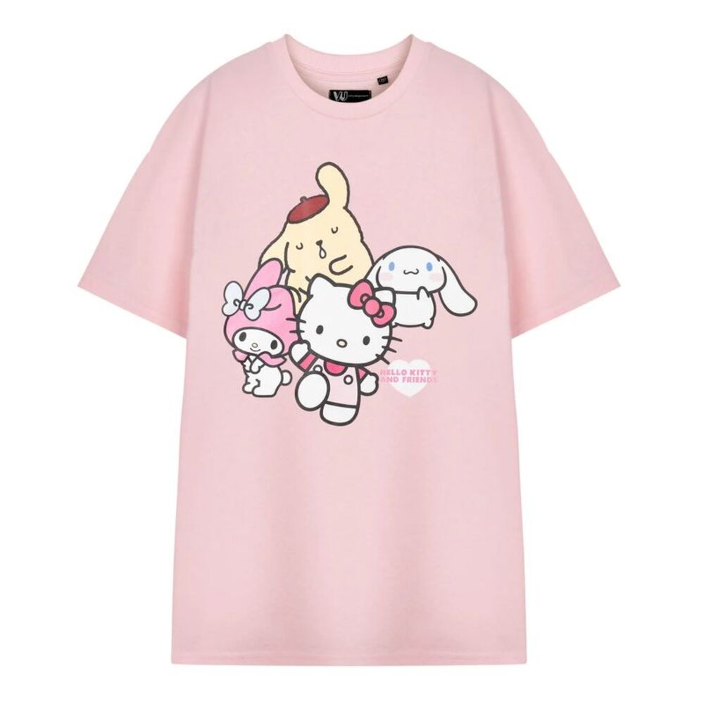 Hello Kitty & Friends Womens/Ladies Sanrio Short-Sleeved T-Shirt / Pink